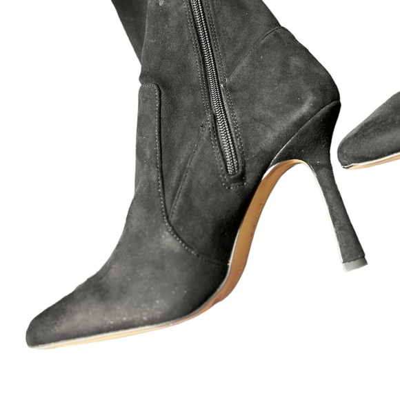 GIANNI BINI MAKAYE wide or slim calf suede tall boots w kitten heel NWT - Picture 6 of 7